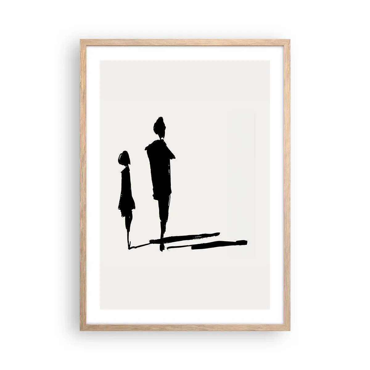 Poster in einem Rahmen aus heller Eiche - Mit Sicherheit zusammen? - 50x70 cm