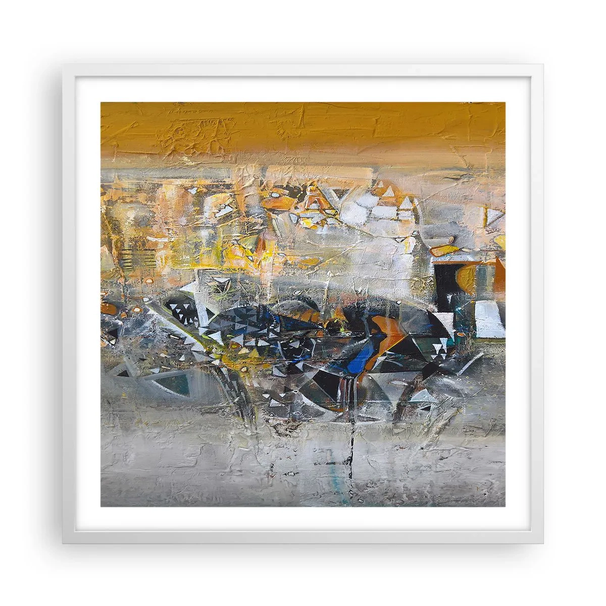 Poster in einem weißen Rahmen - Alles wird gut - 60x60 cm