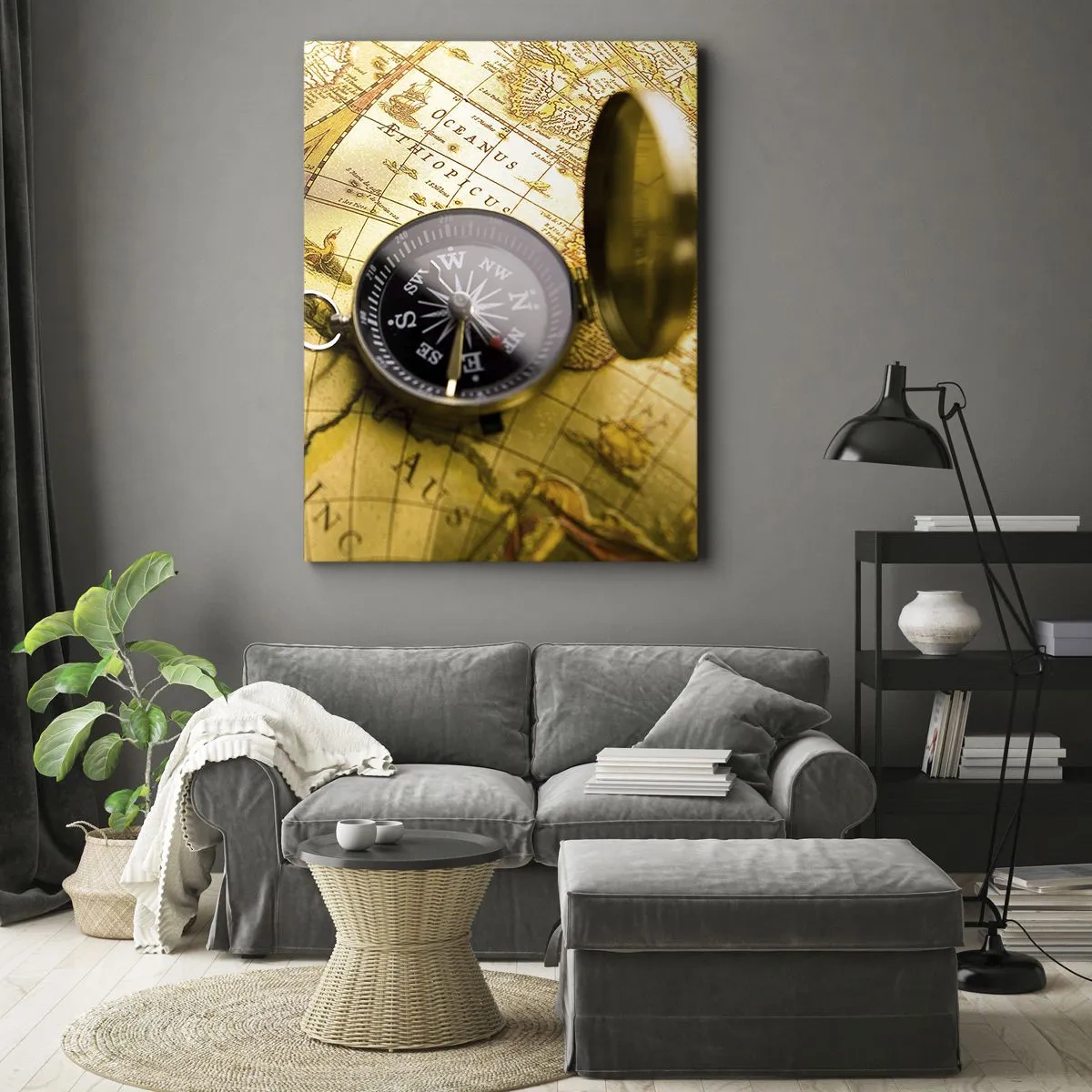 Bild auf Leinwand - Leinwandbild - Oder vielleicht bis ans Ende der Welt? - 45x80 cm