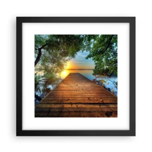 Poster in einem schwarzem Rahmen - Nimm dir Zeit, setz dich hin - 30x30 cm