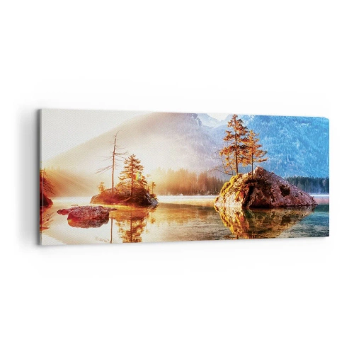 Bild auf Leinwand - Leinwandbild - Natur in neuem Licht - 100x40 cm