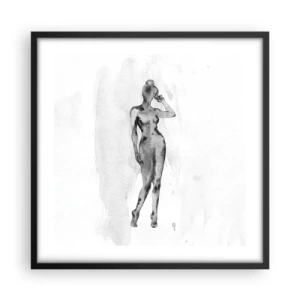 Poster in einem schwarzem Rahmen - Eine Studie über das Ideal der Weiblichkeit - 50x50 cm