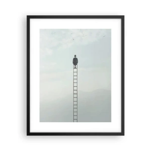 Poster in einem schwarzem Rahmen - Erhebe dich darüber! - 40x50 cm