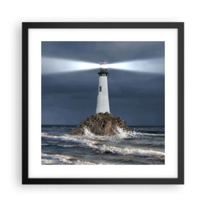 Poster in einem schwarzem Rahmen - Hier... hier... hier! - 40x40 cm