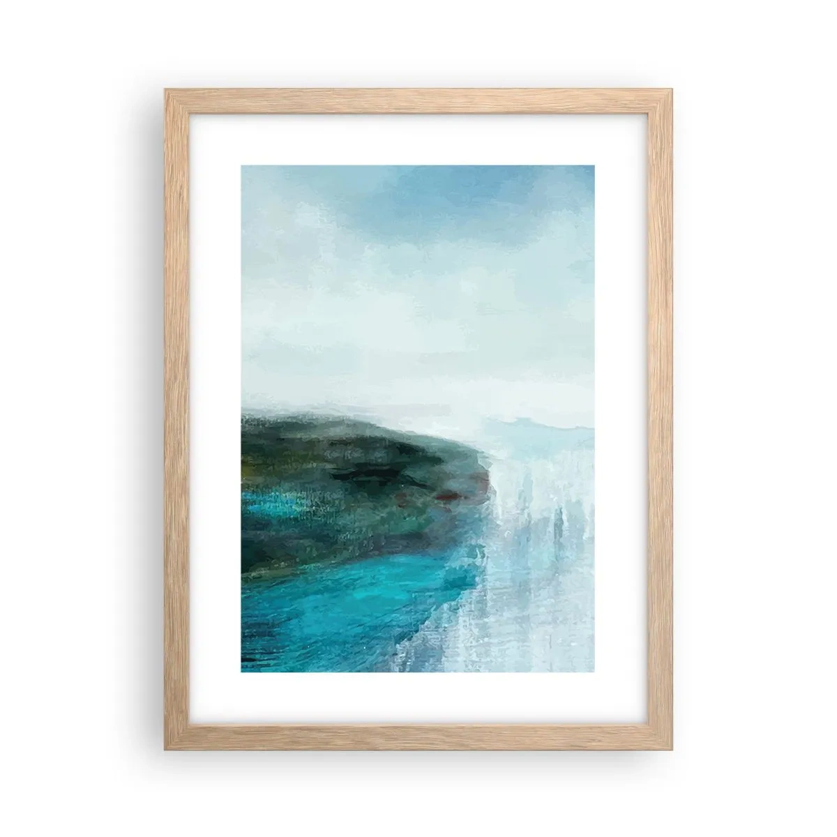 Poster in einem Rahmen aus heller Eiche - Nautische Abstraktion - 30x40 cm