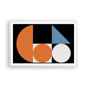 Poster in einem weißen Rahmen - Bebilderte Anordnung - 91x61 cm