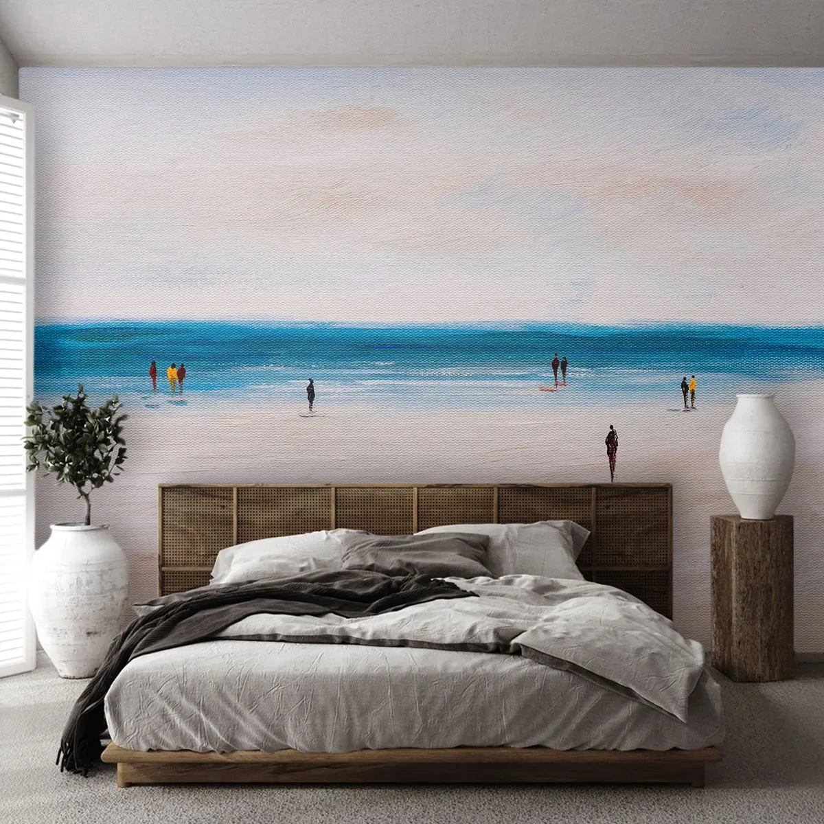 Maßgeschneiderte Fototapete Premium Canvas - Natürliches Bedürfnis - Strand, Menschen, Minimalismus