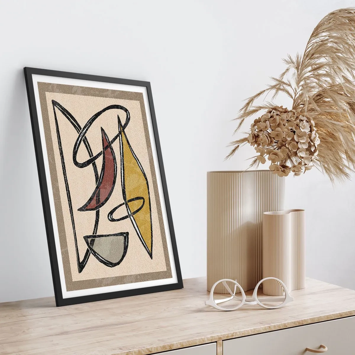 Poster in einem schwarzem Rahmen - Vertikale und Horizontale - 40x50 cm