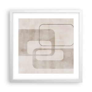 Poster in einem weißen Rahmen - Geometrische Fuge - 40x40 cm