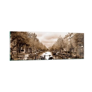 Glasbild - Bild auf glas - Niederländische Atmosphäre - 90x30 cm