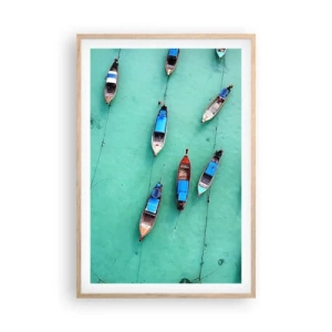 Poster in einem Rahmen aus heller Eiche - In freudiger Erwartung - 61x91 cm