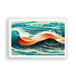 Poster in einem weißen Rahmen - Traum eines Surfers - 91x61 cm