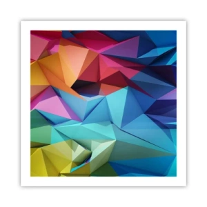 Poster - Regenbogen-Origami - 60x60 cm