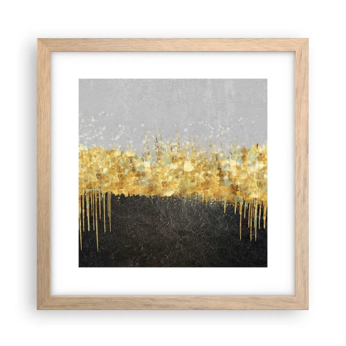 Poster in einem Rahmen aus heller Eiche - Nach innen und nach oben - 30x30 cm