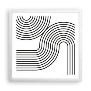 Poster in einem weißen Rahmen - An der Kurve - 50x50 cm