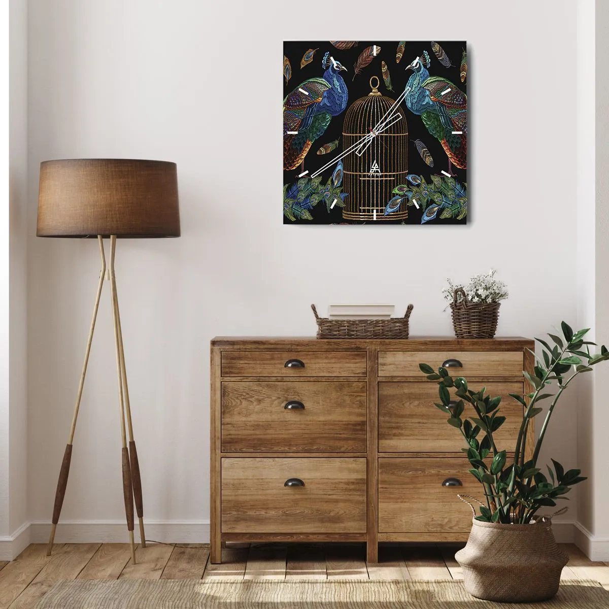 Wanduhr - Glasuhr - In königlichen Gewändern - 30x30 cm