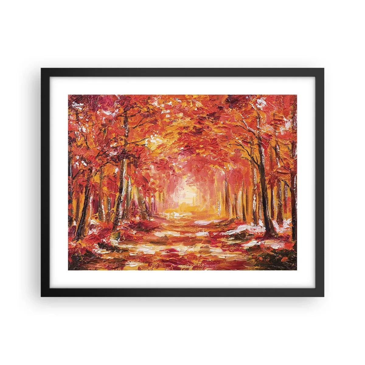 Poster in einem schwarzem Rahmen - Kupferwald - 50x40 cm