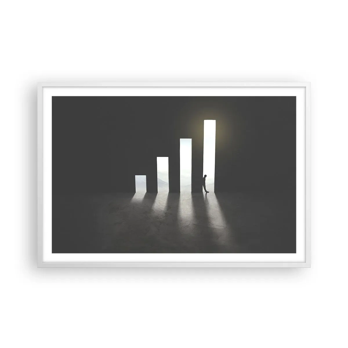Poster in einem weißen Rahmen - Erfolg – Impression - 91x61 cm