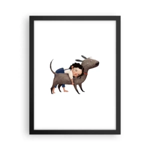 Poster in einem schwarzem Rahmen - Beste Freunde - 30x40 cm