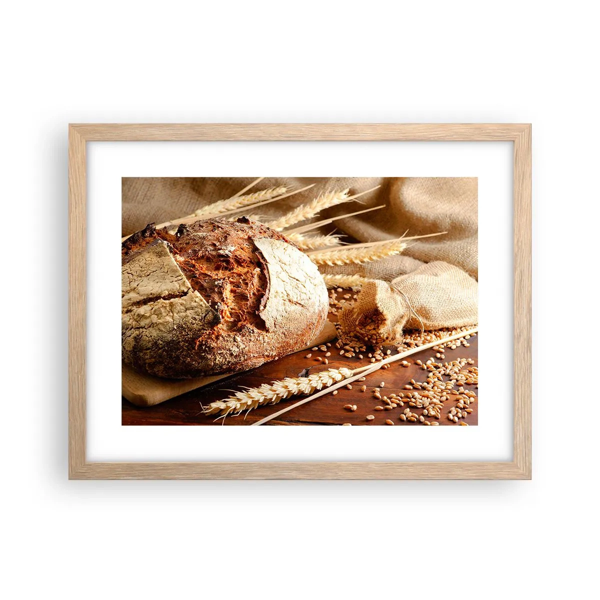 Poster in einem Rahmen aus heller Eiche - Appetitanregend, duftend, knackig - 40x30 cm