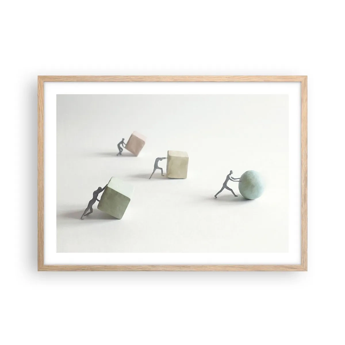 Poster in einem Rahmen aus heller Eiche - Pures Leben - 70x50 cm