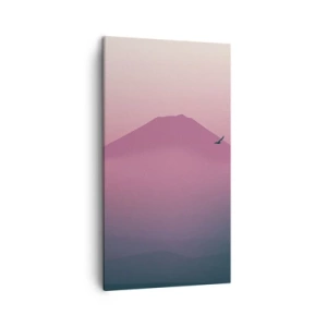 Bild auf Leinwand - Leinwandbild - Wanderer über den Wolken - 45x80 cm