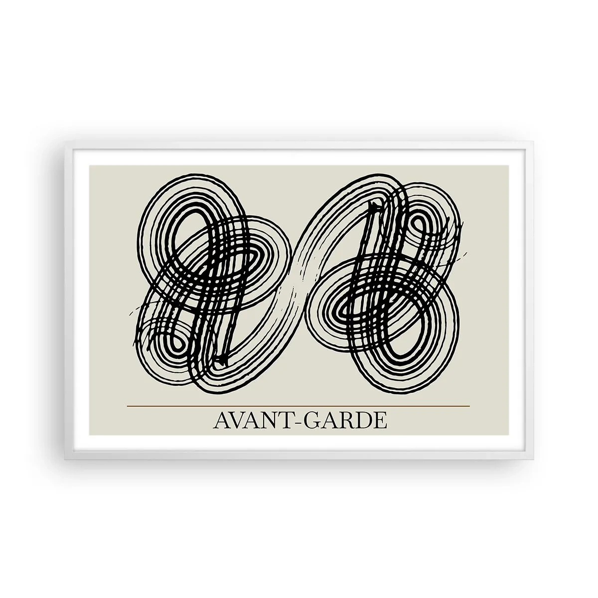 Poster in einem weißen Rahmen - Es kam spontan heraus - 91x61 cm