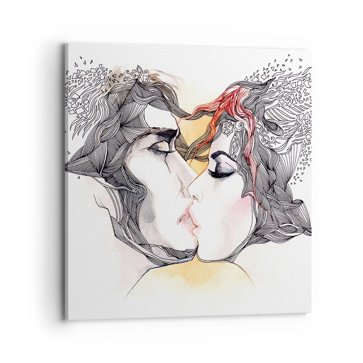 Bild auf Leinwand - Leinwandbild - Die Welt existiert nicht - 70x70 cm