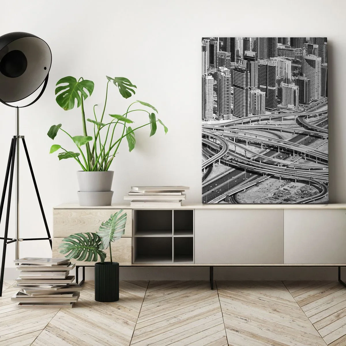 Bild auf Leinwand - Leinwandbild - Dubai - die unmögliche Stadt - 45x80 cm