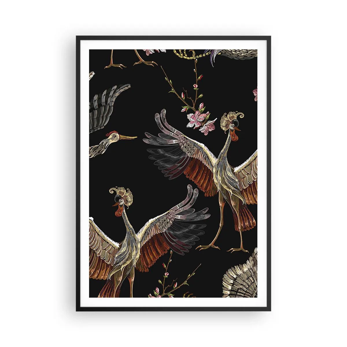 Poster in einem schwarzem Rahmen - Märchenvogel - 70x100 cm