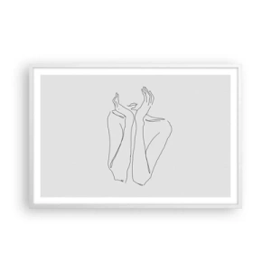 Poster in einem weißen Rahmen - Wovon Mädchen träumen - 91x61 cm