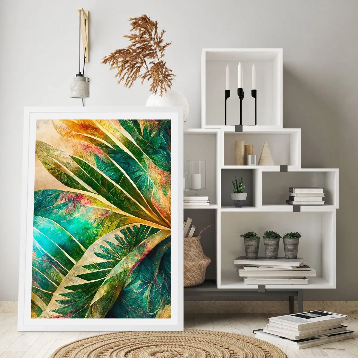 Poster in einem weißen Rahmen - Farben der Tropen - 40x50 cm