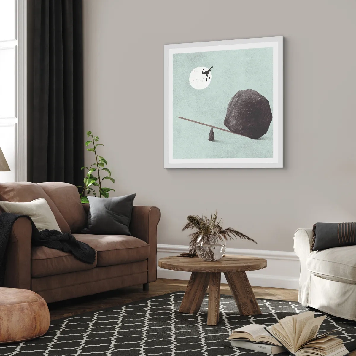 Poster in einem weißen Rahmen - Erfüllte Träume - 30x30 cm