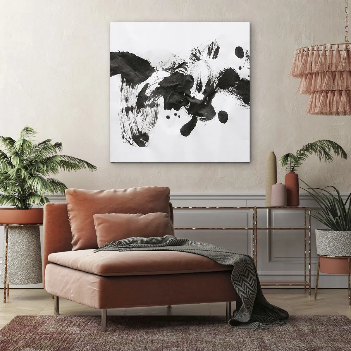 Bild auf Leinwand - Leinwandbild - Obwohl das Wahnsinn ist, steckt darin eine Methode? - 50x50 cm