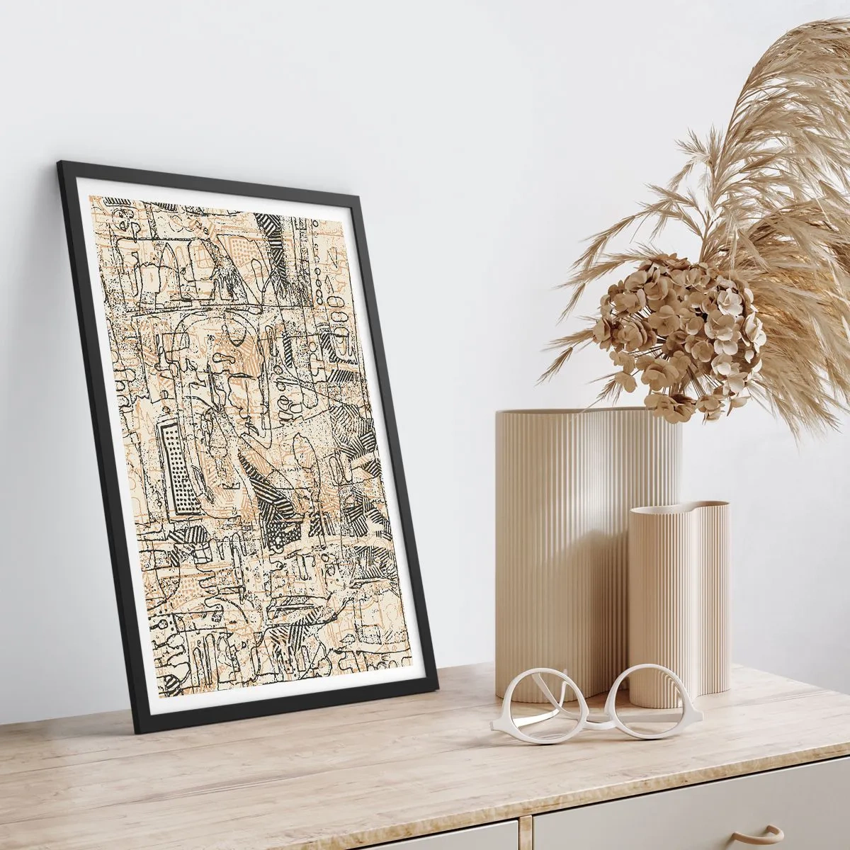 Poster in einem schwarzem Rahmen - Es wartet darauf, entschlüsselt zu werden - 61x91 cm