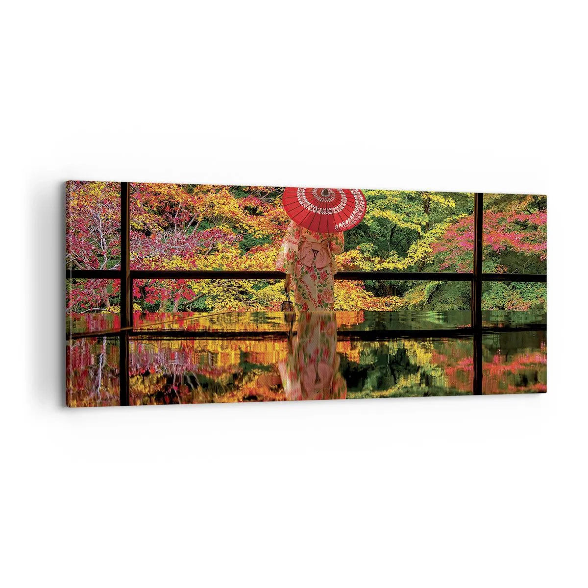 Bild auf Leinwand - Leinwandbild - Im Tempel der Natur - 100x40 cm