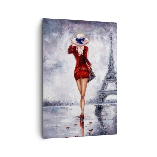 Bild auf Leinwand - Leinwandbild - Pariser Symbole - 70x100 cm