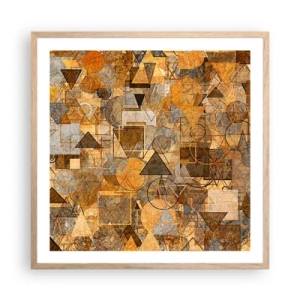 Poster in einem Rahmen aus heller Eiche - Die Welt in Form - 60x60 cm