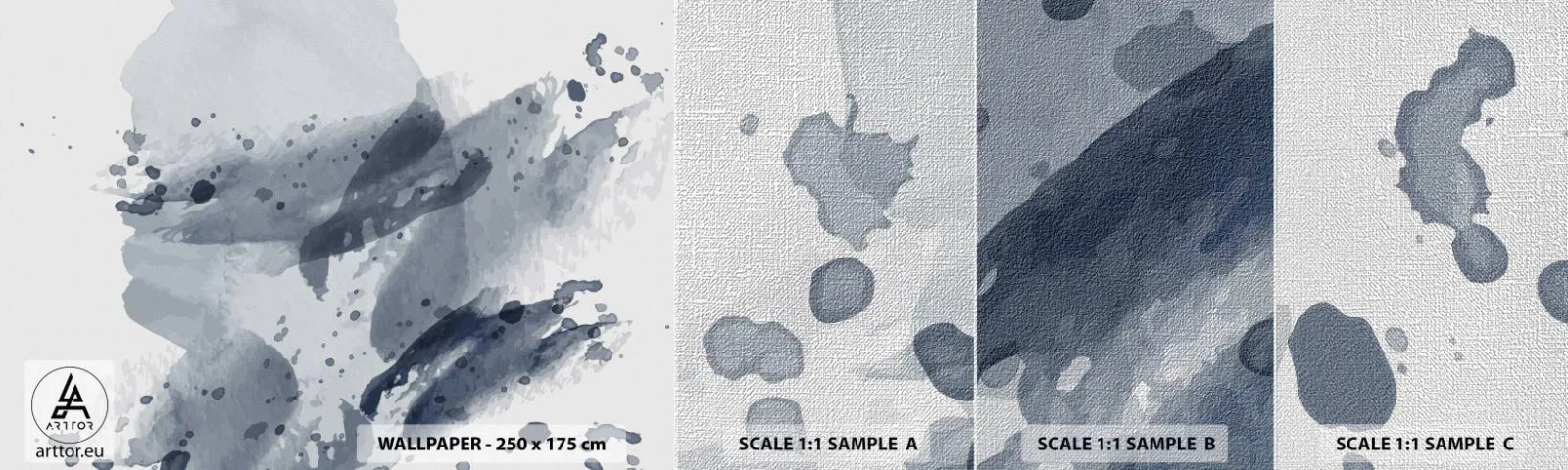 Fototapeten Muster Premium Canvas - Eine Studie über die Natur des Wassers - Abstraktion, Stück, Modernes Muster - 100x30 cm