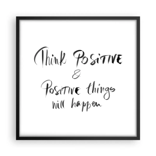 Poster in einem schwarzem Rahmen - Wie soll man leben? - 50x50 cm