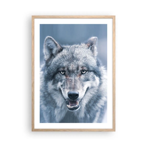 Poster in einem Rahmen aus heller Eiche - Werden Sie die Herausforderung annehmen? - 50x70 cm