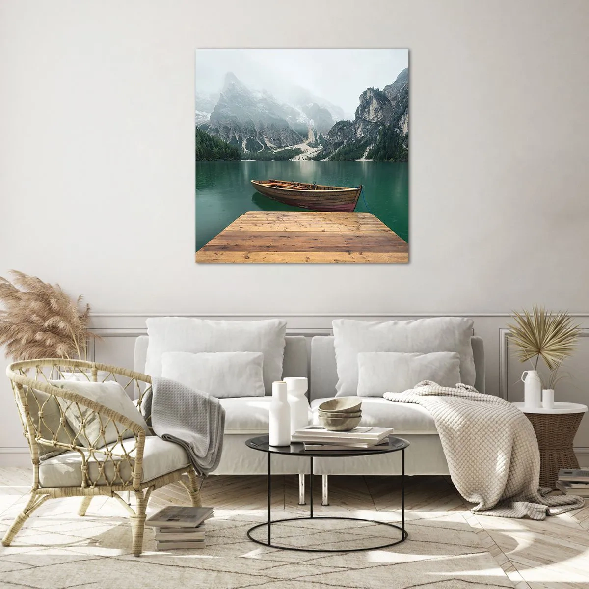 Glasbild - Bild auf glas - Und die stolzen Felsen der Stirn - 40x40 cm