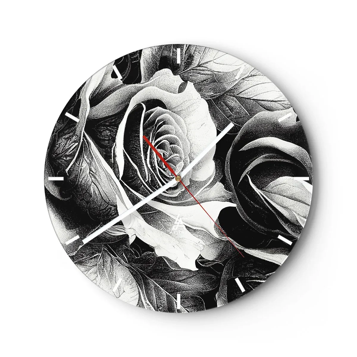 Wanduhr - Glasuhr - Immer Königin - 30x30 cm
