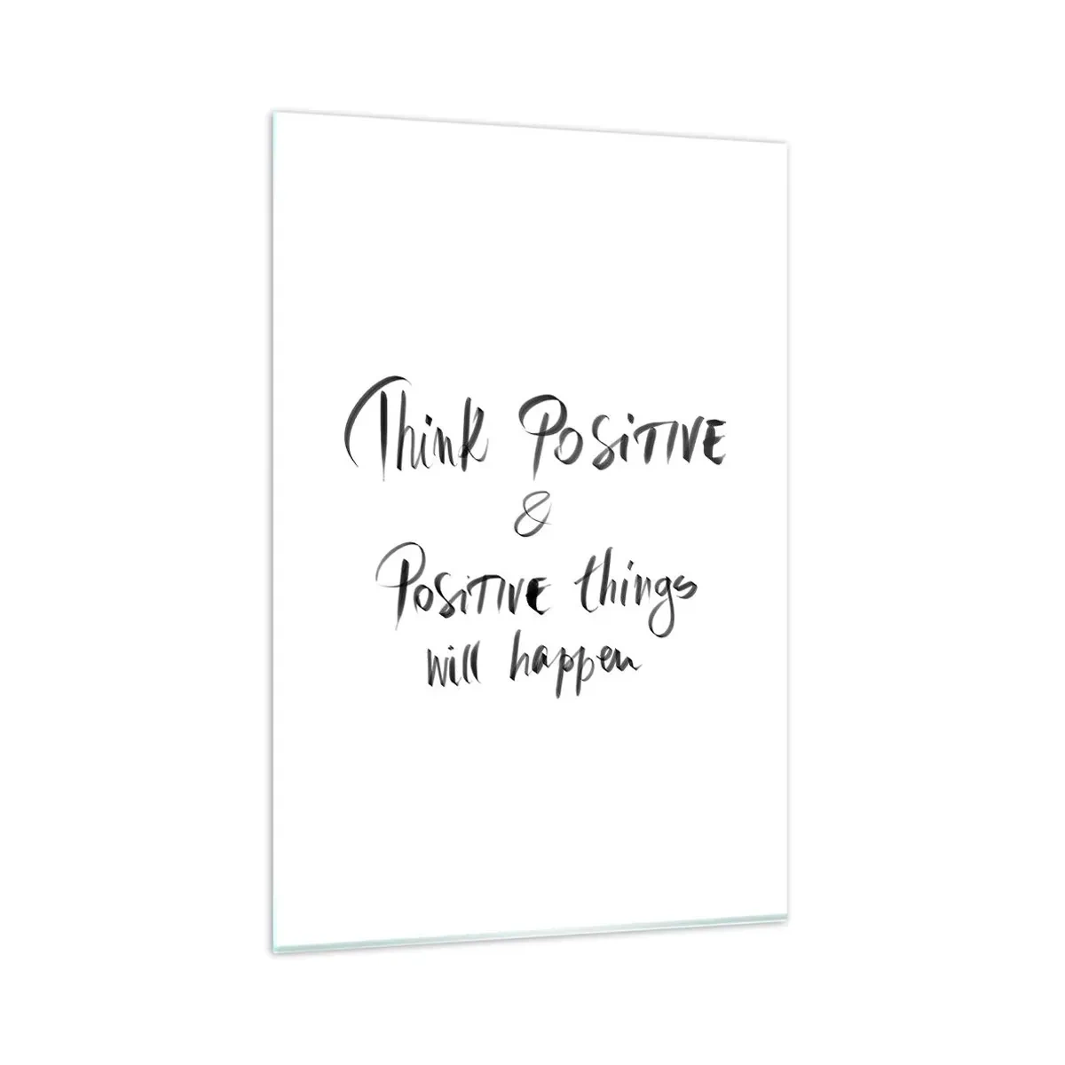 Glasbild - Bild auf glas - Inspirierender Schriftzug in Schwarz auf weißem Hintergrund - 80x120cm - Wie soll man leben? - Moderne Wanddekoration für Wohnzimmer und Schlafzimmer ARTTOR