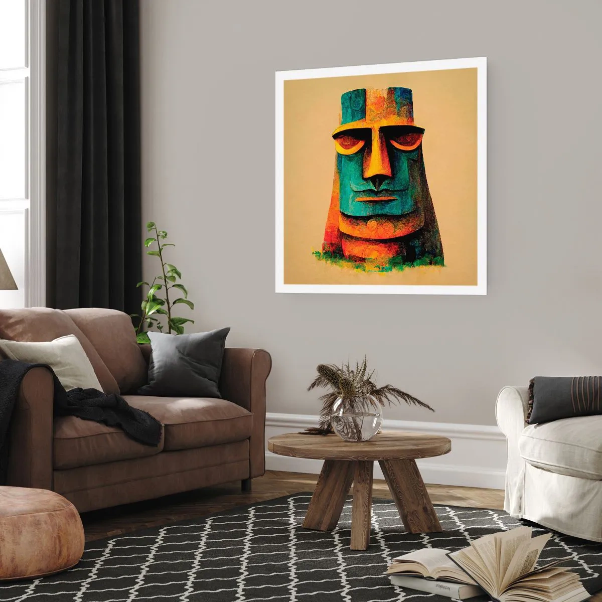 Poster - Statuenhaft und sympathisch - 60x60 cm