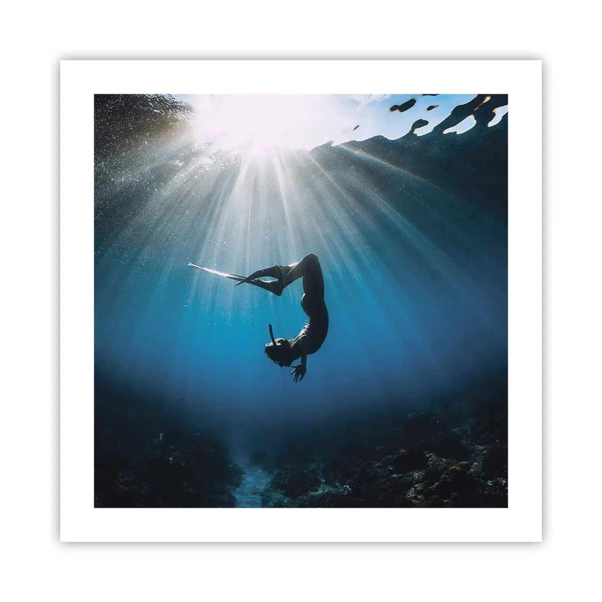 Poster - Tanz unter Wasser - 50x50 cm
