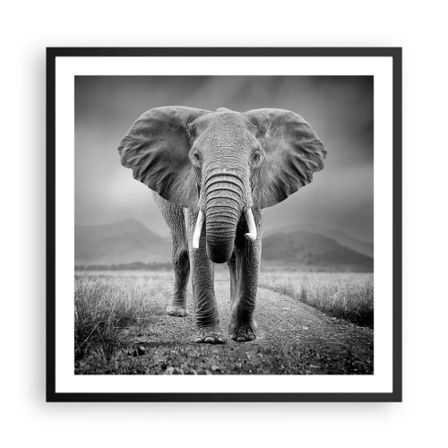 Poster in einem schwarzem Rahmen - Der Gastgeber heißt willkommen - 60x60 cm