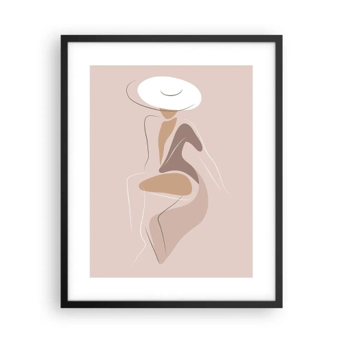 Poster in einem schwarzem Rahmen - Eine Dame sein - 40x50 cm