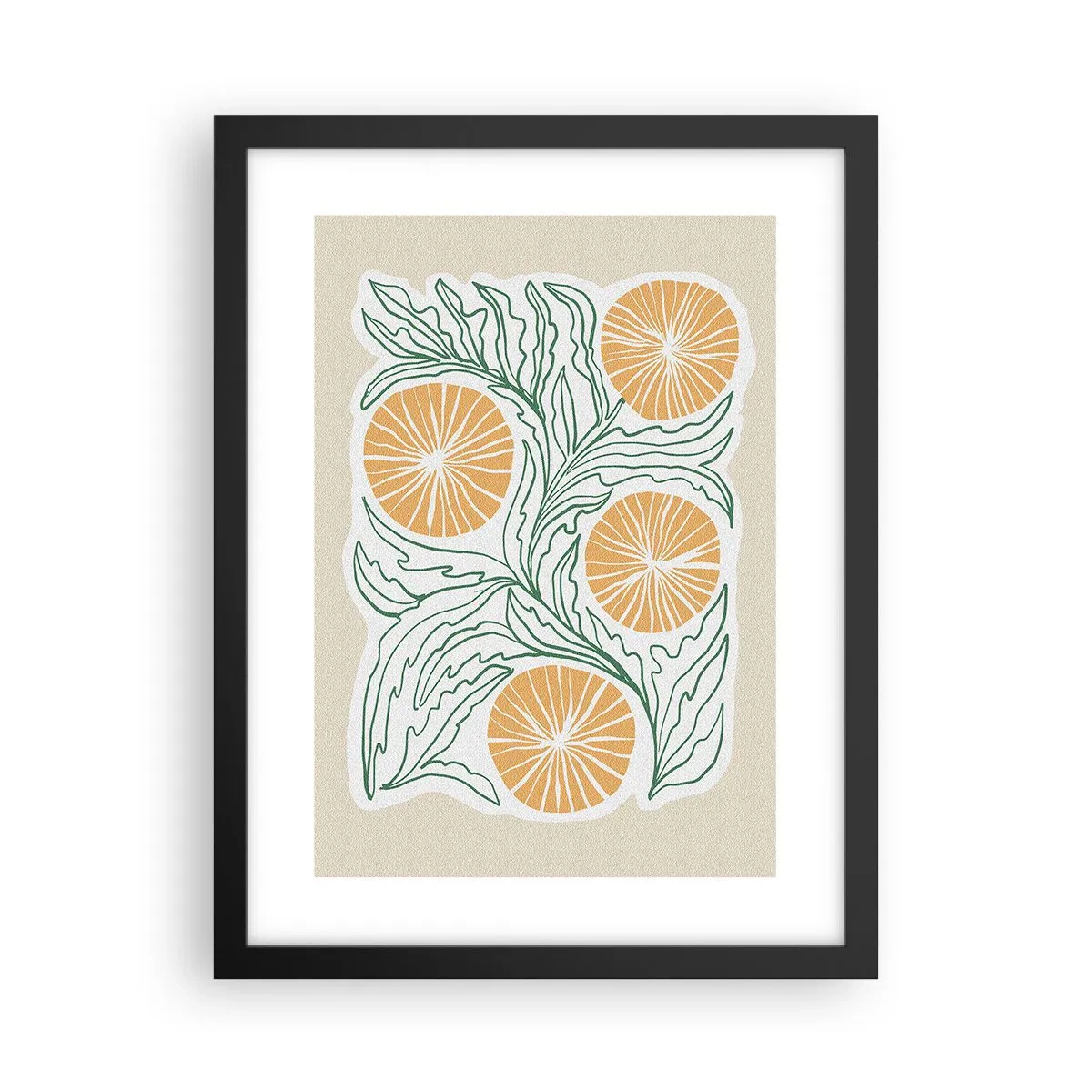 Poster in einem schwarzem Rahmen - Ethnisch mit einem Hauch von Abstraktion - 30x40 cm