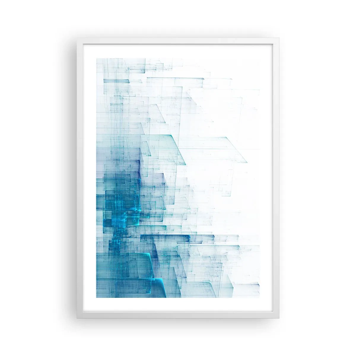 Poster in einem weißen Rahmen - Wie der Raum wgeschaffen urde - 50x70 cm